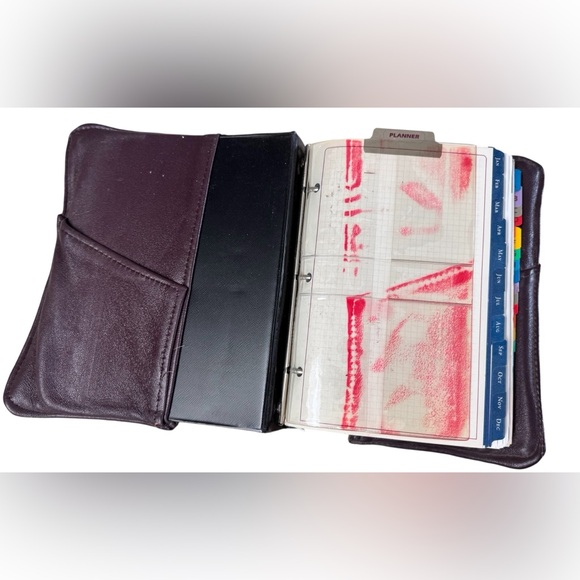 VTG RARE 1982 Claudia Tres Jolie Planner Agenda Book Kilim Carpet w/Leather - Picture 11 of 16